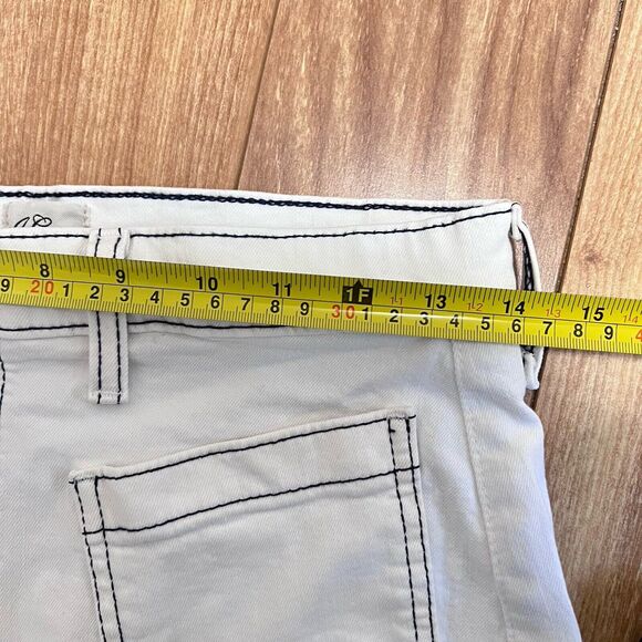 J. Crew Denim White Wash Skirt Front Button Size 27 Streetwear Retro Y2K Jean - Picture 4 of 6